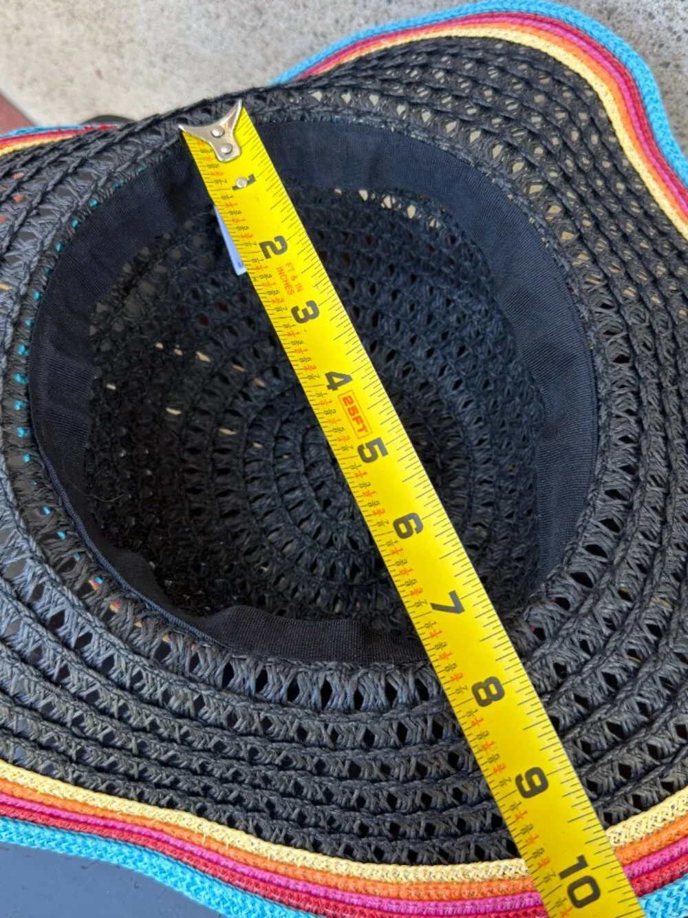 Piper & Blue - Black Sun Hat with Colorful Trim